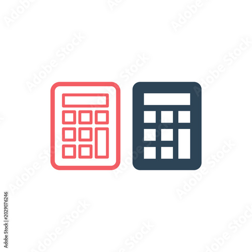 Calculator icons set vector. Savings, finances sign economy concept, Trendy Flat style for graphic design, Web site