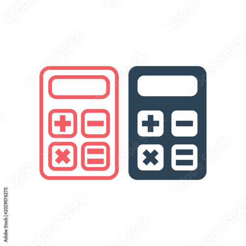 Calculator icons set vector. Savings, finances sign economy concept, Trendy Flat style for graphic design, Web site