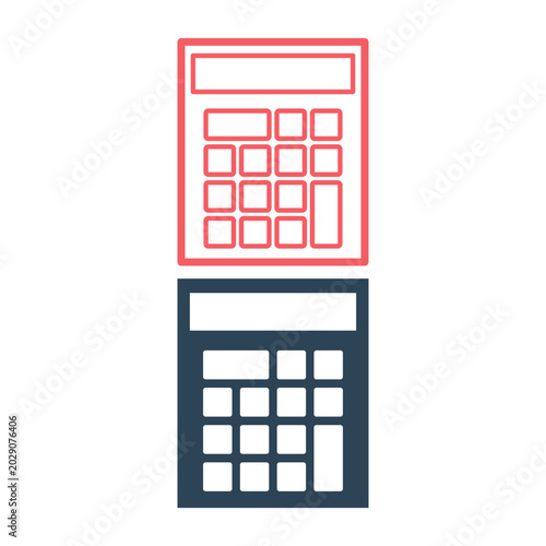 Calculator icons set vector. Savings, finances sign economy concept, Trendy Flat style for graphic design, Web site