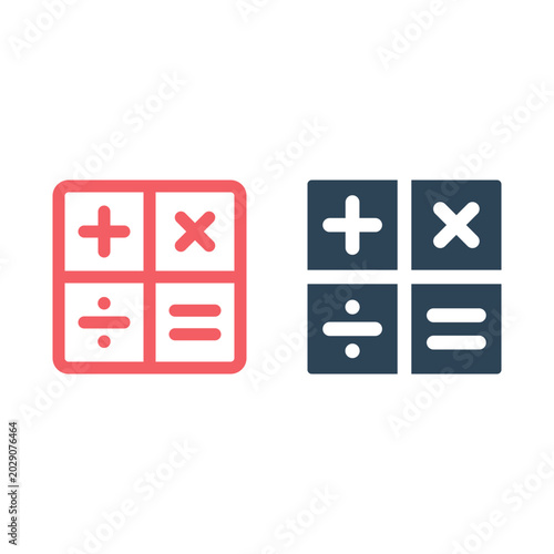 Calculator icons set vector. Savings, finances sign economy concept, Trendy Flat style for graphic design, Web site
