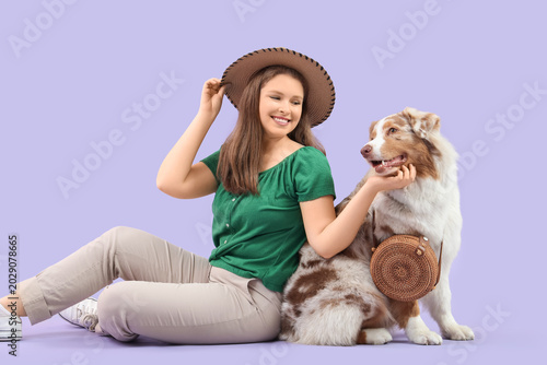 Young woman and cute Austra...