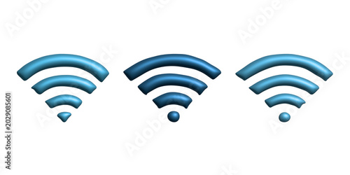 Set of 3d free wifi spot zone sign Public wi-fi area sign Wireless internet clipart For print, web, design, decor 3G, 4G, 5G, 6G, IoT