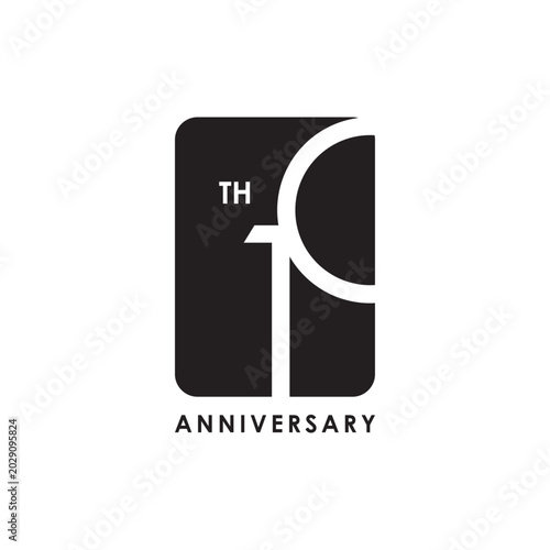 10 years anniversary special day logo template for celebration event
