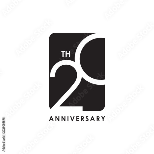 20 years anniversary special day logo template for celebration event
