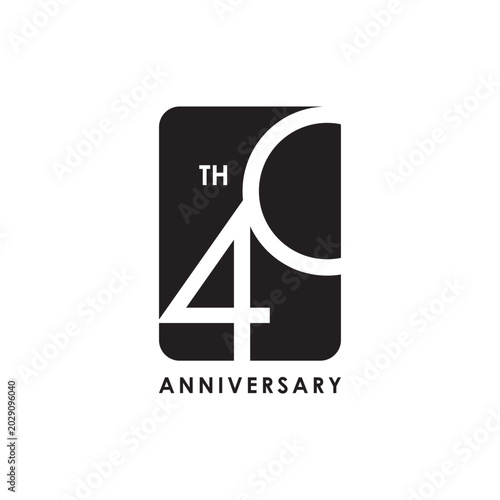 40 years anniversary special day logo template for celebration event