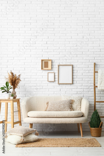 Interior of light living ro...