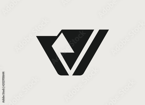Modern Letter V House Logo Design