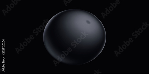 Tableau sur toile A dark, monochromatic sphere with subtle highlights and a faint blemish evokes a sense of mystery and abstract beauty