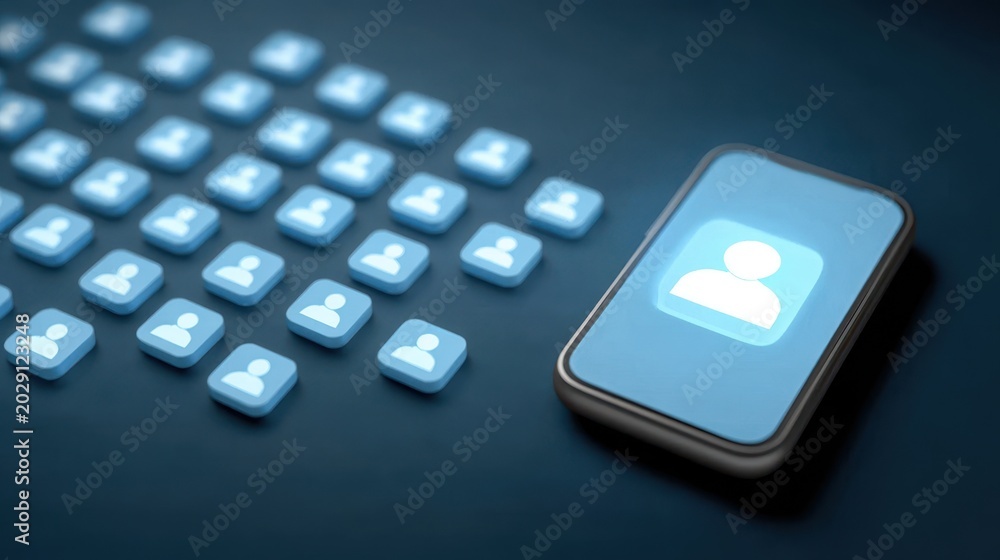 Obraz premium Innovative smartphone interface design styles offer a smooth user experience within a social media mobile app for young adults.