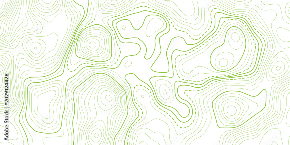 Fototapeta premium Abstract lines background. Contour maps. Topo contour map on white background. Geographic mountain relief diagram line wave carve pattern.