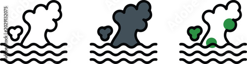 Foto Minimalist checkmark or tick icon set with different line thickness styles for a