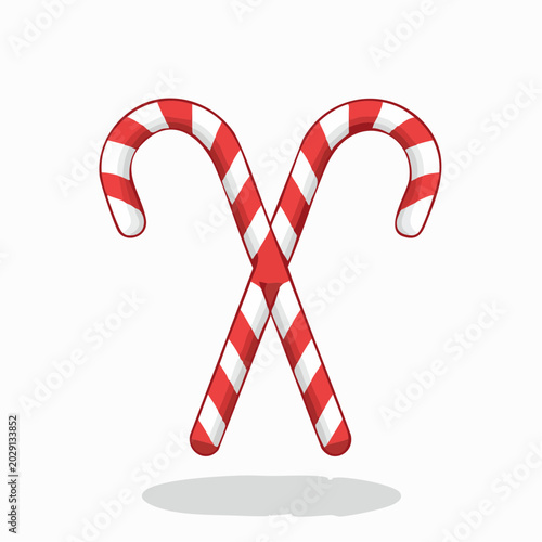 Two Crossed Candy Canes