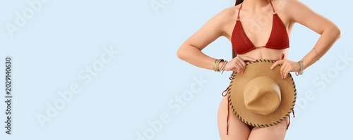Beautiful young woman in st...