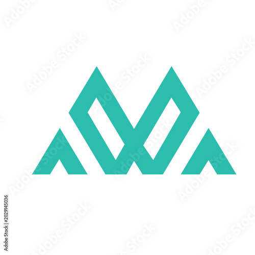 letter M logo design illustration vector art