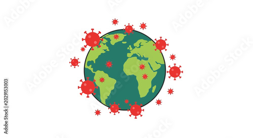 Foto Global Coronavirus Pandemic Spreading Around Earth