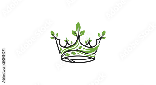 Green Leaf Crown - Organic Royalty and Nature Symbol