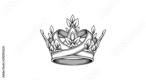 Ornate Laurel Crown with Ribbon