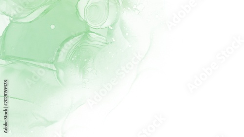 Slika na platnu Mint green abstract water edge texture background