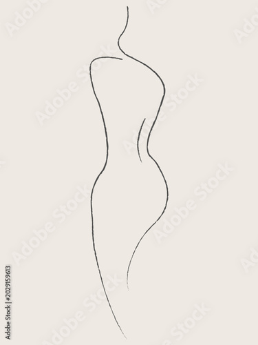 Elegant Minimalist Feminine Line Art