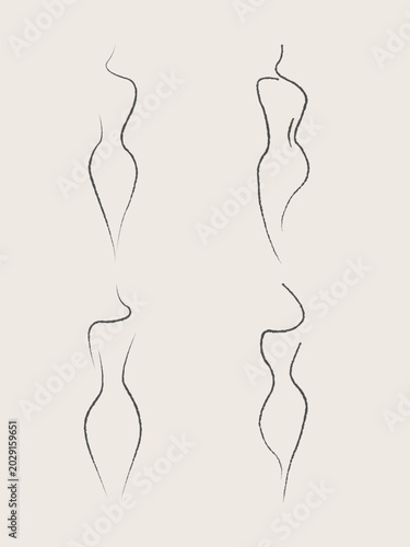 Elegant Minimalist Feminine Line Art