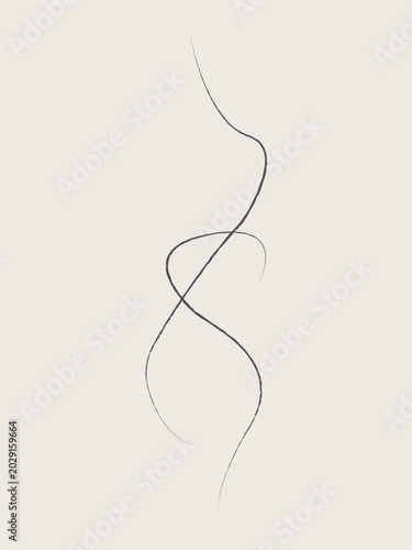 Elegant Minimalist Feminine Line Art