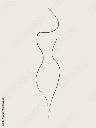 Elegant Minimalist Feminine Line Art