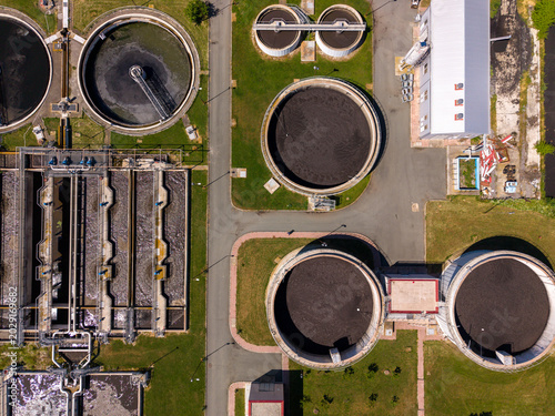 Wastewater treatment facility processes in a large urban area