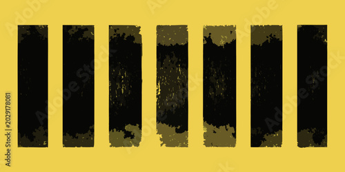 abstract vector composition of vertical rectangles with textured edges
