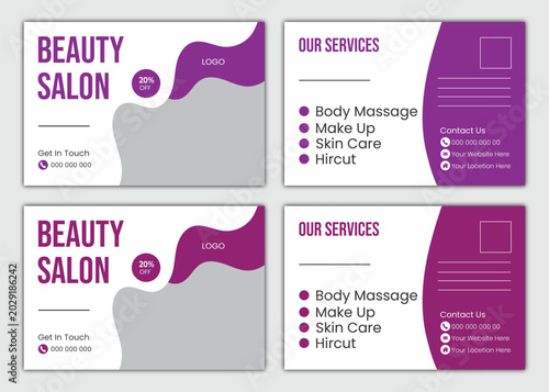   Beauty Salon Postcard Design services