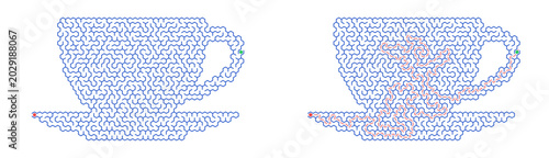 Maze challenge with answers. Maze for kids activity