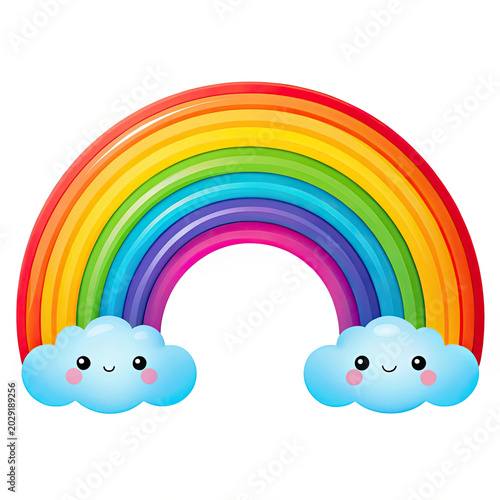 rainbow and clouds