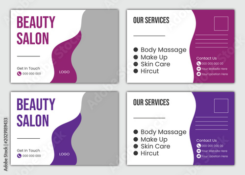   Beauty Salon Postcard Design services