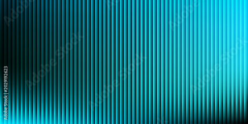 Schilderij op canvas Abstract background with vertical lines pattern and vibrant blue to black gradient color shift creating modern and dynamic visual effect for digital designs