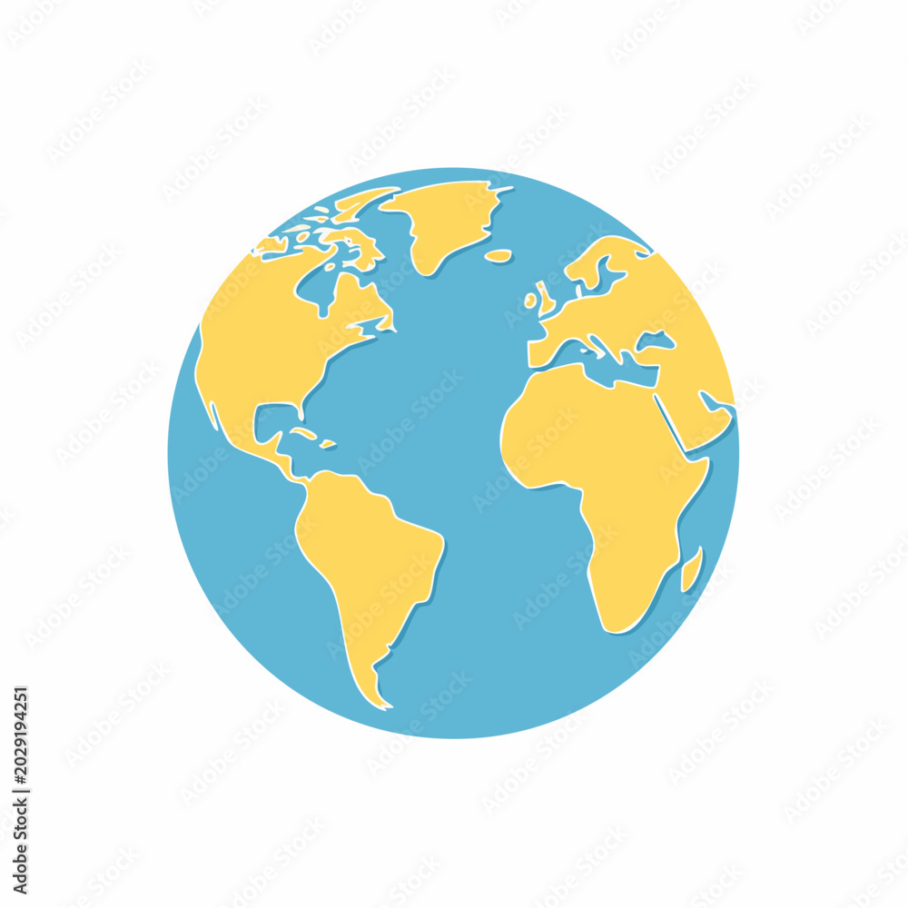 Fototapeta premium Stylized Globe Illustration