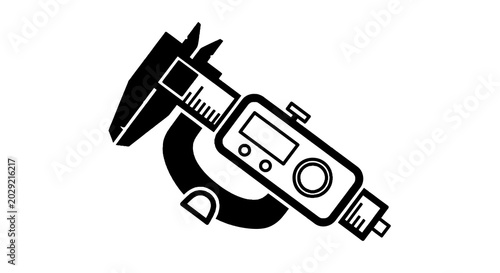 Photography Digital Vernier Caliper Tool Closeup.