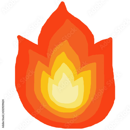 cute hand drawn fire sign vector illustration