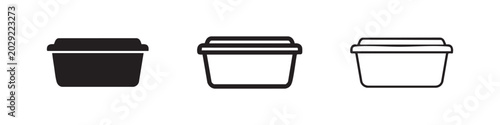 Fotografija Food container icon set