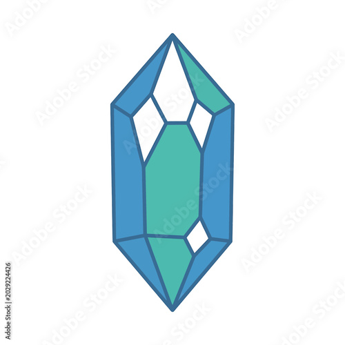 Bild auf Leinwand Large Blue Green Crystal Gemstone.