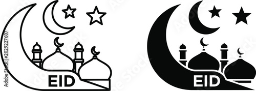 Bild auf Leinwand vector illustration of a burning fire mosque
