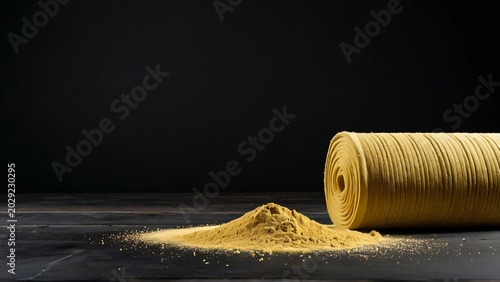 Gym Chalk Dust on Black Background