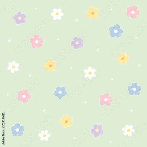 seamless background with flowers