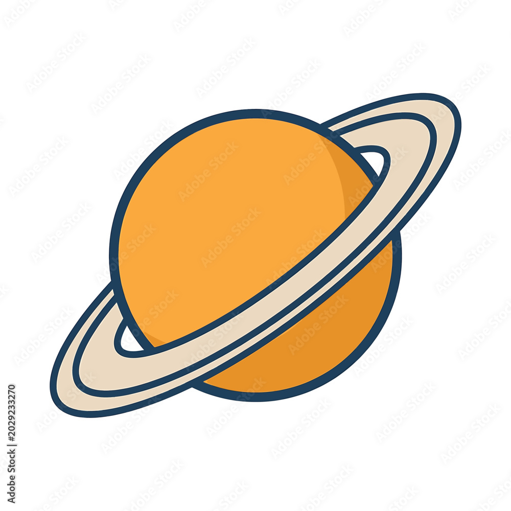 Fototapeta premium Saturn Planet with Ring System 1.