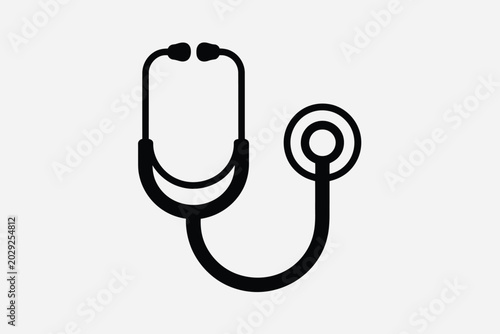 Stethoscope Icon Isolated on White Background