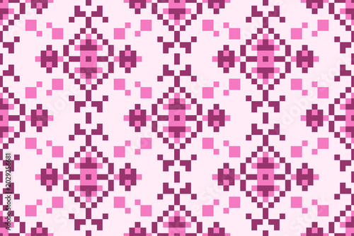 Seamless pixel pink pattern illustration