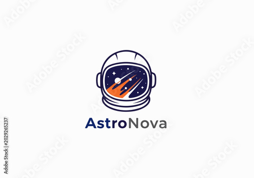 Bold astronaut logo with impactful clean design