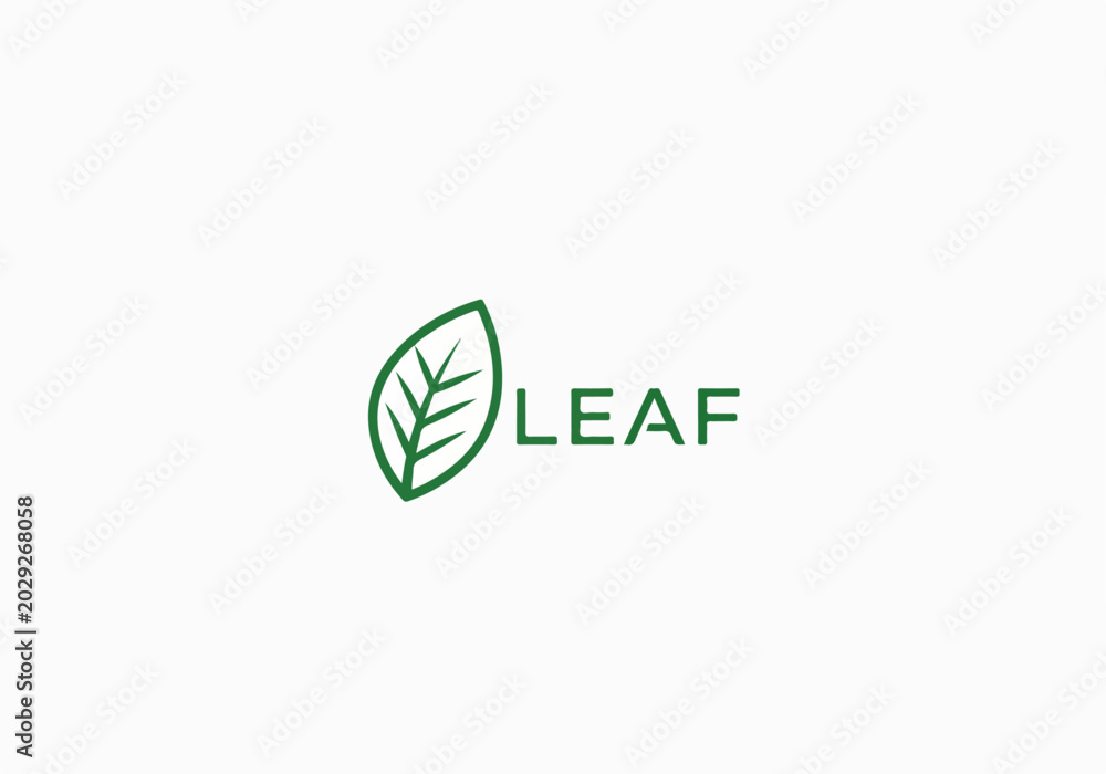 Fototapeta premium Leaf Logo approachable symbol designed for universal recognition