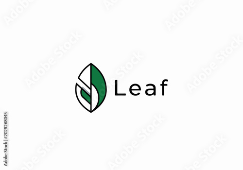 Leaf Logo balanced visual rhythm inspired by leaf patterns