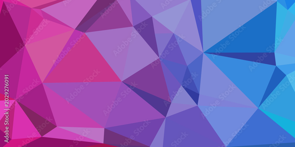 Obraz premium おしゃれな背景画像 ポリゴンデザイン幾何学背景 抽象的な幾何学模様 Abstract delaunay voronoi trianglify polygon mosaic gradient background illustration