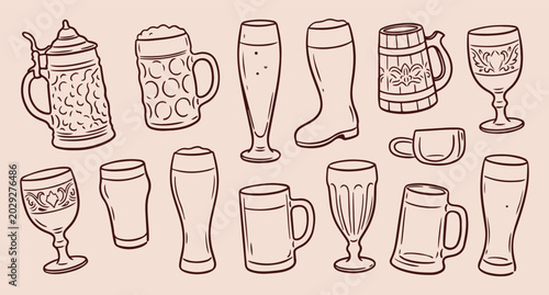 Bild auf Leinwand beer glass pattern, cold frosty drink, pub bar beverage, refreshing party ale, g