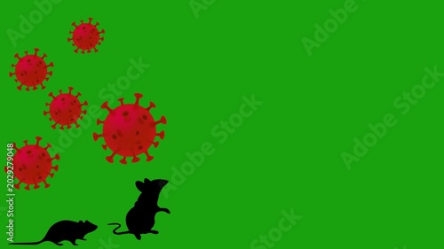 Render of a 3D Hantavirus Particle Isolated on a Pure Green Screen Background, Perfect for Chroma Keying and Post-Production Editing, Medical, Scientific